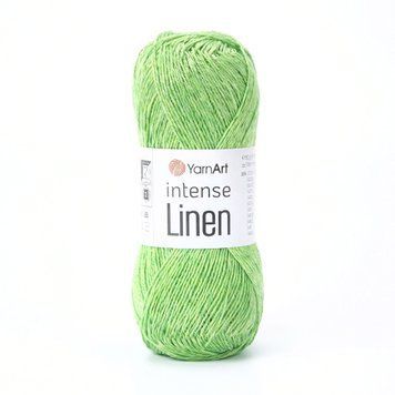 LINEN INTENCE YarnArt пряжа вискоза 55%, лен 45% 50г/175м 4125 салатовый 4125li фото