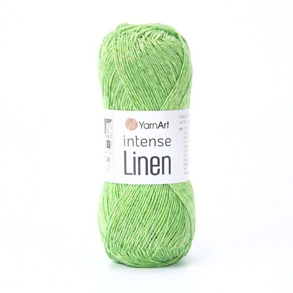 LINEN INTENCE YarnArt пряжа віскоза 55%, льон 45% 50г/175м 4125 салатовий 4125li фото