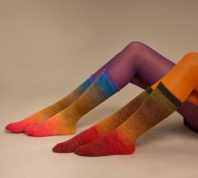 HARMONIOUS SOCKS Laines du Nord пряжа носочная 75% шерсть, 25% нейлон 100г/420м градиент 5 5hs фото
