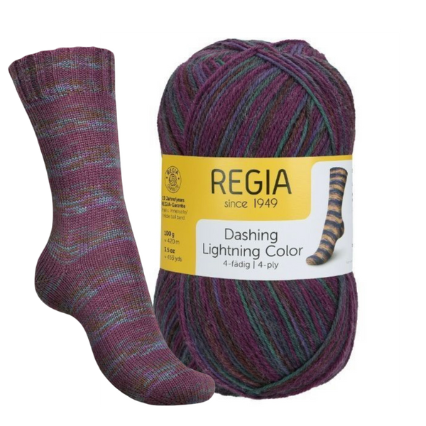 DASHING LIGHTNING Regia 4-ply пряжа шкарпеткова 75% вовна, 25% поліамід 100г/420м 2354 2354rdl фото
