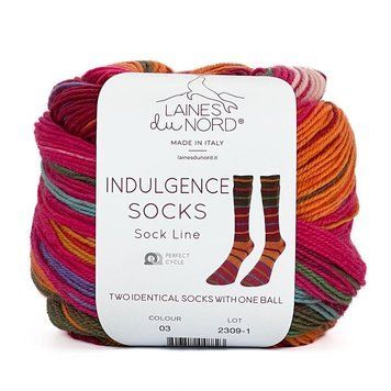 INDULGENCE SOCKS Laines du Nord пряжа шкарпеткова 75% вовна, 25% нейлон 100г/420м смужки 3 3is фото