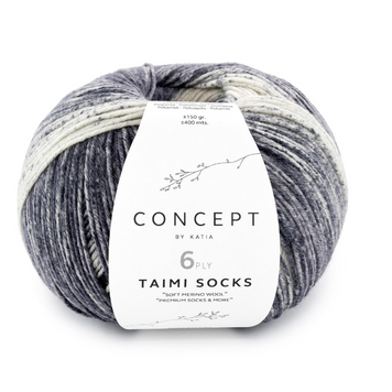 TAIMI&nbsp;Premium&nbsp;Socks & More Katia Concept пряжа шкарпеткова 75% вовна, 25% поліамід 150г/400м 101 101t фото