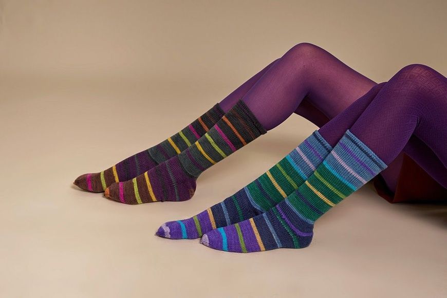 INDULGENCE SOCKS Laines du Nord пряжа шкарпеткова 75% вовна, 25% нейлон 100г/420м смужки 6 6is фото