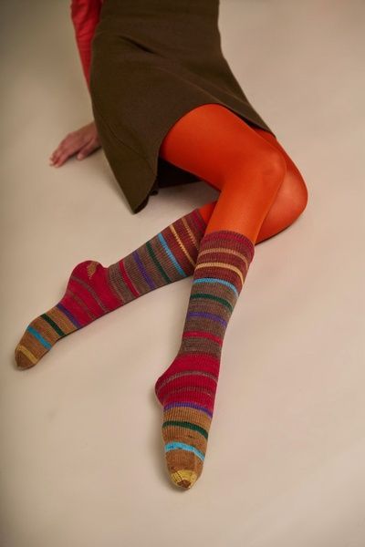 INDULGENCE SOCKS Laines du Nord пряжа шкарпеткова 75% вовна, 25% нейлон 100г/420м смужки 7 7is фото