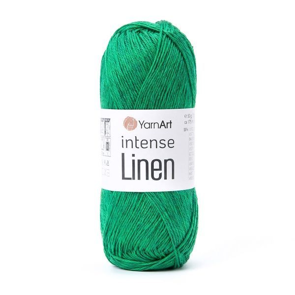 LINEN INTENCE YarnArt пряжа вискоза 55%, лен 45% 50г/175м 4127 темно-зеленый 4127li фото